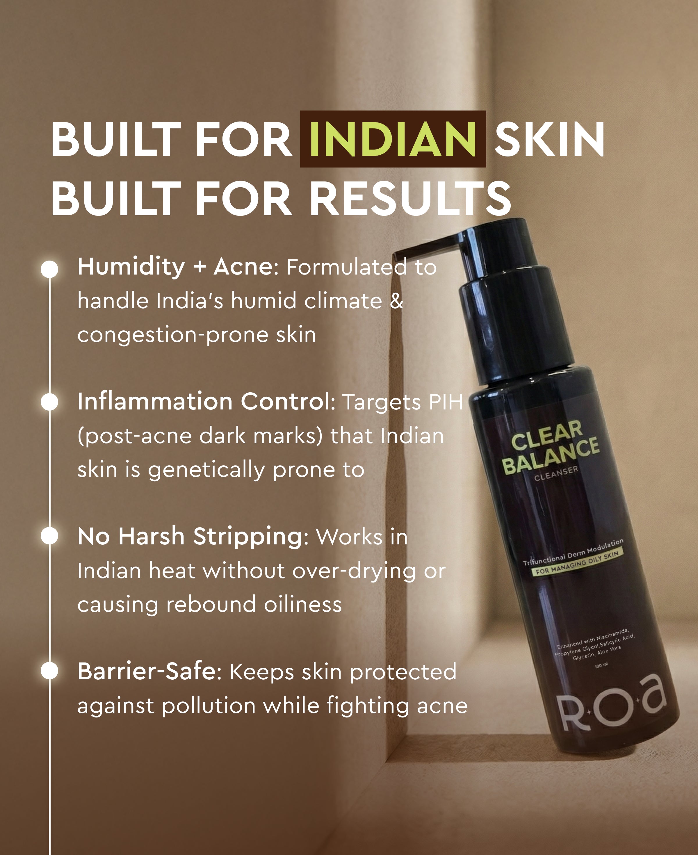 ROA SKINCARE CLEAR BALANCE CLEANSER FOR OILY ACNE PRONE SKIN