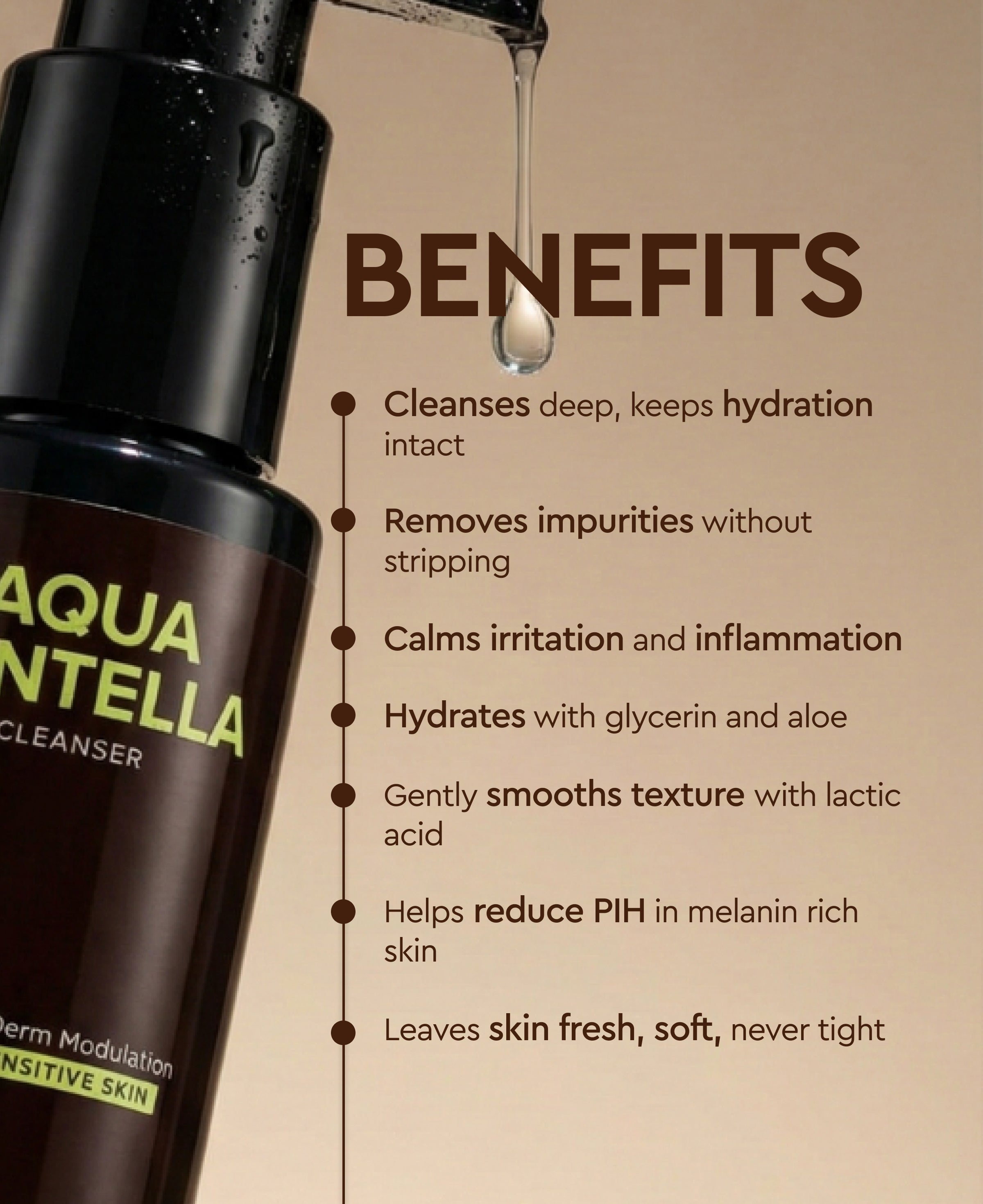 ROA SKINCARE AQUA CENTELLA CLEANSER FOR DRY OR SENSITIVE SKIN